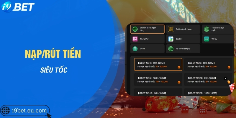 Nạp rút tiền siêu tốc